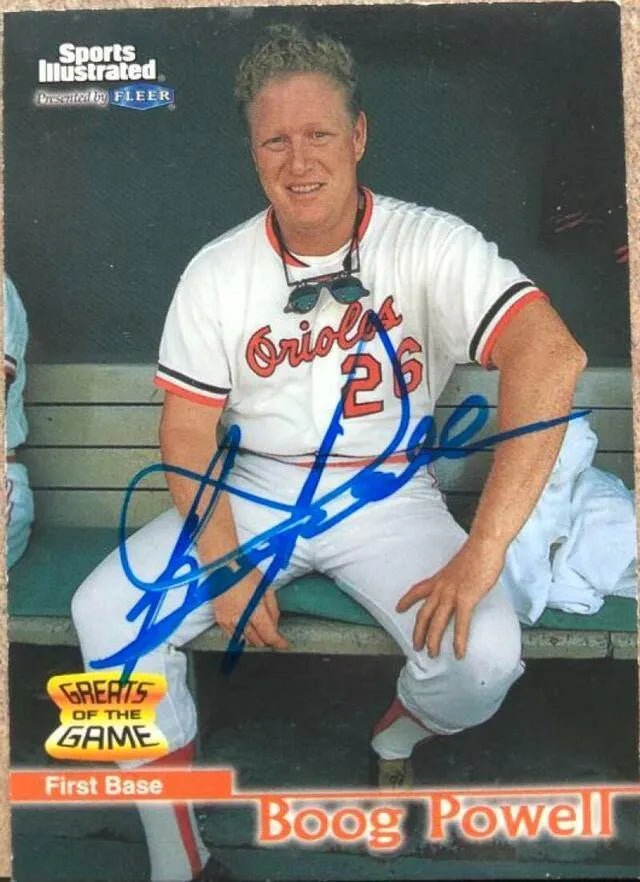 Boog Powell Signed 1999 Sports Illustrated Greats of the Game Baseball Card - Baltimore Orioles