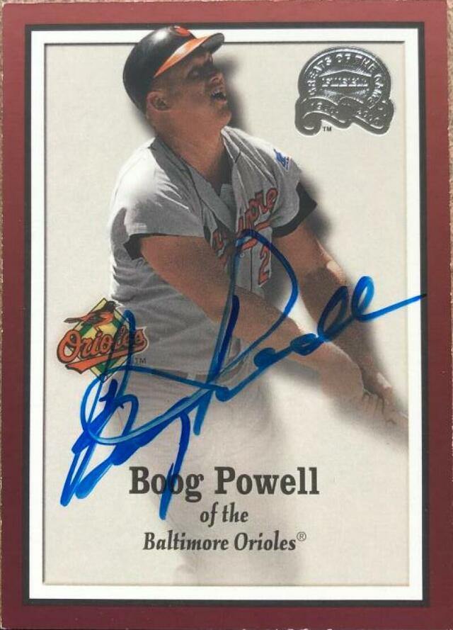 Boog Powell Signed 2000 Fleer Greats of the Game Baseball Card - Baltimore Orioles - PastPros