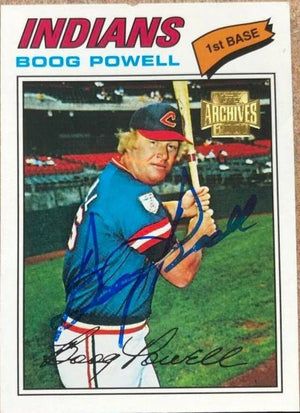 Boog Powell Signed 2001 Topps Archives Baseball Card - Cleveland Indians
