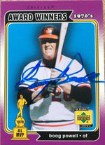 Boog Powell Signed 2001 Upper Deck Decade 1970's Baseball Card - Baltimore Orioles - PastPros