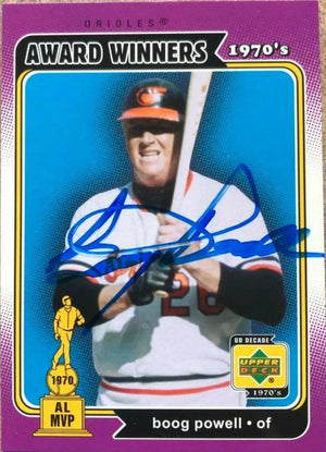 Boog Powell Signed 2001 Upper Deck Decade 1970's Baseball Card - Baltimore Orioles