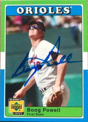 Boog Powell Signed 2001 Upper Deck Decade 1970's Baseball Card - Baltimore Orioles