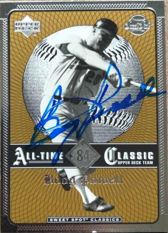 Boog Powell Signed 2002 Upper Deck Sweet Spot Classics Baseball Card - Baltimore Orioles - PastPros
