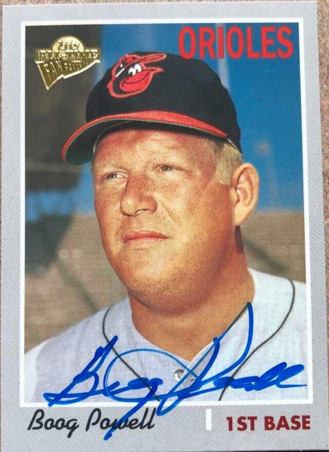 Boog Powell Signed 2003 Topps All-Time Fan Favorites Baseball Card - Baltimore Orioles - PastPros