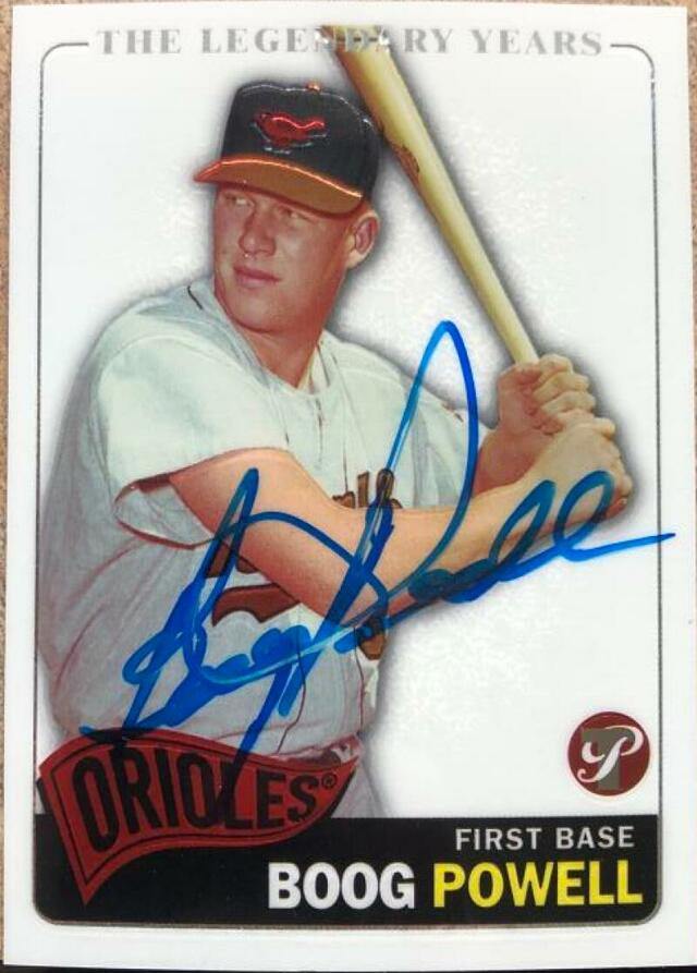 Boog Powell Signed 2005 Topps Pristine Legends Baseball Card - Baltimore Orioles - PastPros