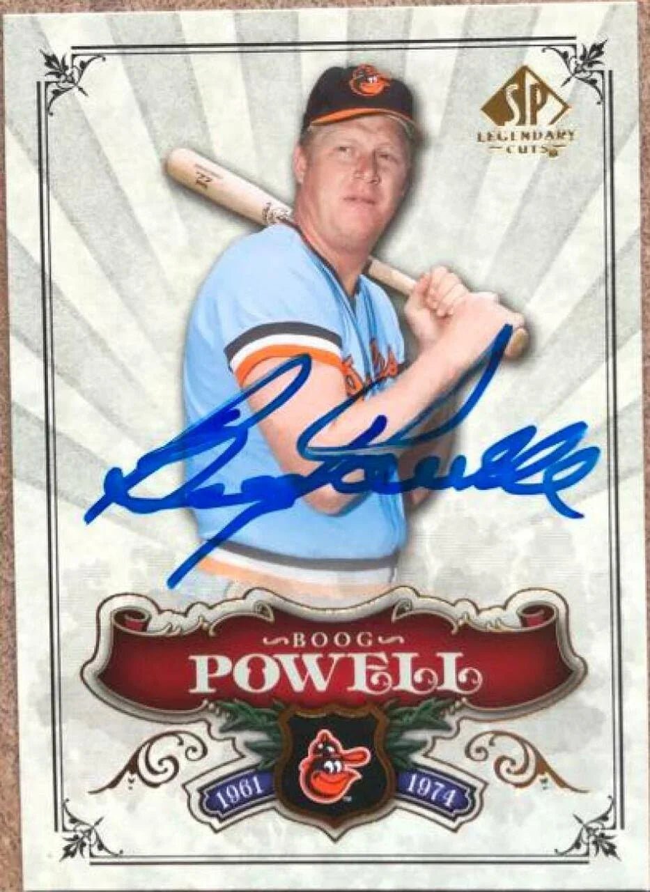 Boog Powell Signed 2006 SP Legendary Cuts Baseball Card - Baltimore Orioles