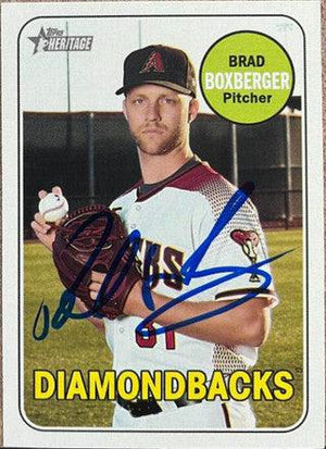 Brad Boxberger Signed 2018 Topps Heritage Baseball Card - Arizona Diamondbacks - PastPros