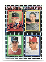 Brad Clontz Signed 1995 Topps Prospects Baseball Card - Atlanta Braves