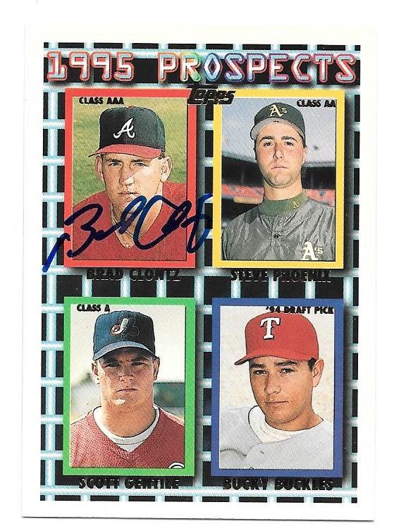 Brad Clontz Signed 1995 Topps Prospects Baseball Card - Atlanta Braves - PastPros