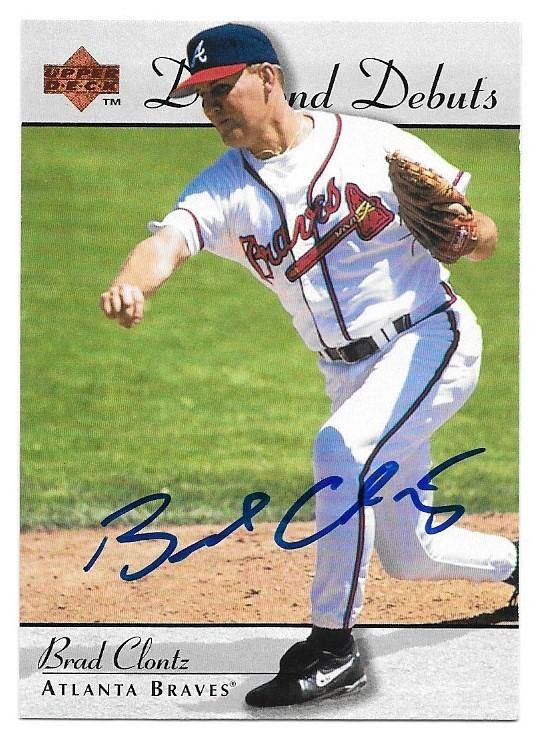 Brad Clontz Signed 1995 Upper Deck Diamond Debuts Baseball Card - Atlanta Braves - PastPros