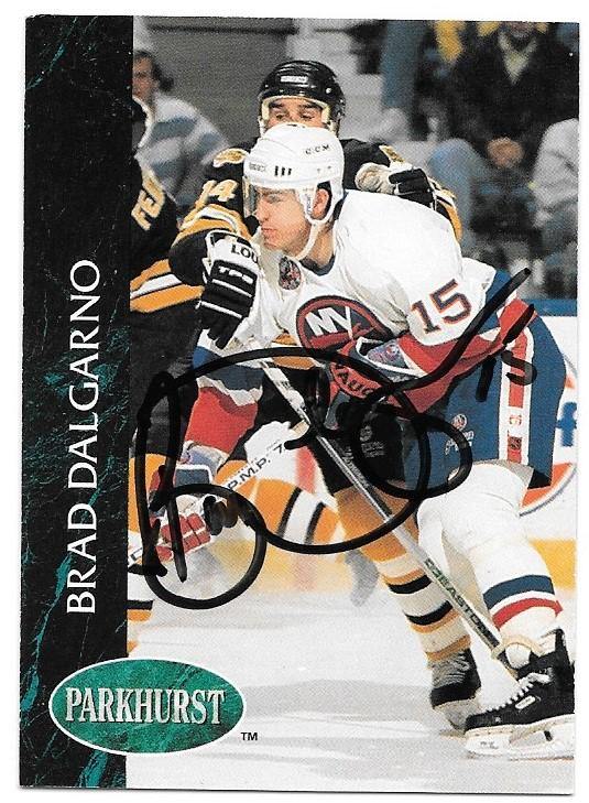 Brad Dalgarno Signed 1992-93 Parkhurst Hockey Card - New York Islanders - PastPros
