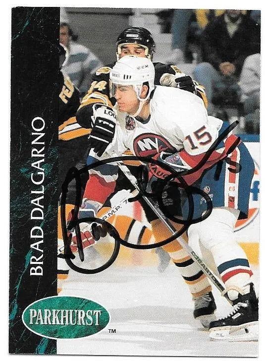 Brad Dalgarno Signed 1992-93 Parkhurst Hockey Card - New York Islanders - PastPros