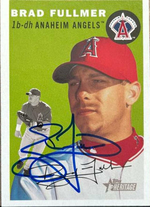 Brad Fullmer Signed 2003 Topps Heritage Baseball Card - Anaheim Angels - PastPros