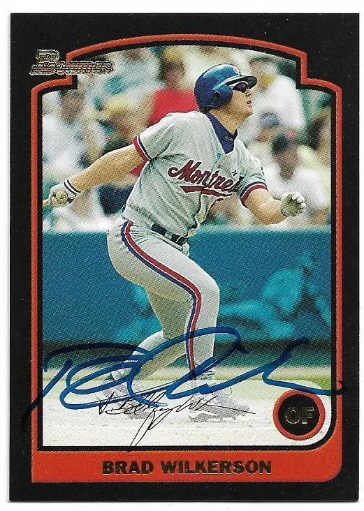 Brad Wilkerson Signed 2003 Bowman Baseball Card - Montreal Expos