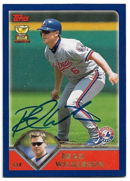 Brad Wilkerson Signed 2003 Topps Baseball Card - Montreal Expos - PastPros