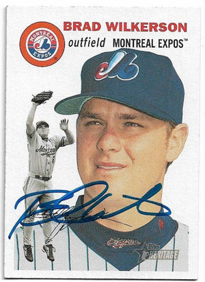 Brad Wilkerson Signed 2003 Topps Heritage Baseball Card - Montreal Expos - PastPros