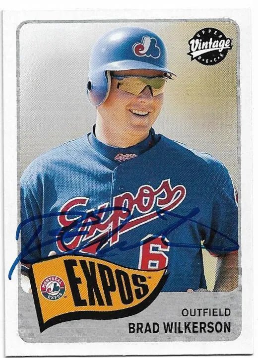 Brad Wilkerson Signed 2003 Upper Deck Vintage Baseball Card - Montreal Expos