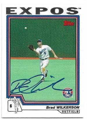 Brad Wilkerson Signed 2004 Topps Baseball Card - Montreal Expos
