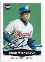 Brad Wilkerson Signed 2004 Upper Deck Vintage Baseball Card - Montreal Expos