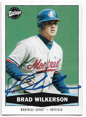 Brad Wilkerson Signed 2004 Upper Deck Vintage Baseball Card - Montreal Expos - PastPros