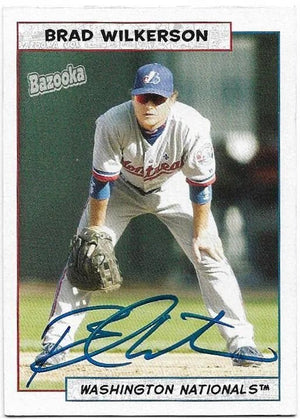 Brad Wilkerson Signed 2005 Topps Bazooka Baseball Card - Montreal Expos