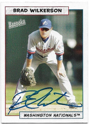 Brad Wilkerson Signed 2005 Topps Bazooka Baseball Card - Montreal Expos - PastPros