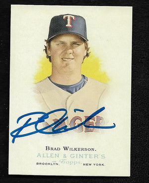 Brad Wilkerson Signed 2006 Allen & Ginter Baseball Card - Texas Rangers - PastPros
