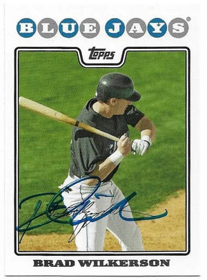 Brad Wilkerson Signed 2008 Topps Baseball Card - Toronto Blue Jays