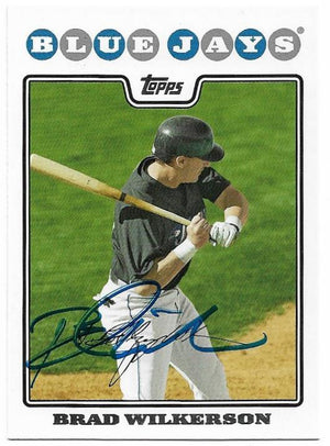 Brad Wilkerson Signed 2008 Topps Baseball Card - Toronto Blue Jays - PastPros