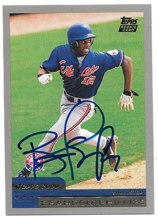 Brandon Phillips Signed 2000 Topps Traded Baseball Card - Montreal Expos - PastPros