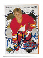 Brett Hull Signed 1991-92 Upper Deck Hockey Card - Hockey Heroes #4 - PastPros
