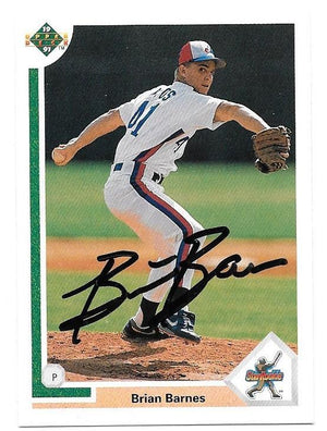 Brian Barnes Signed 1991 Upper Deck Baseball Card - Montreal Expos - PastPros