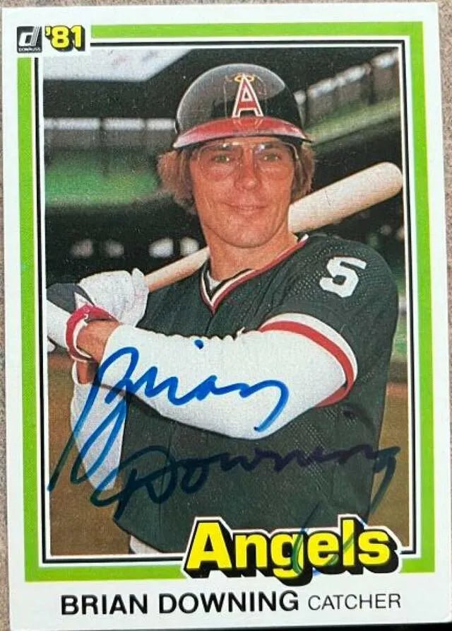 Brian Downing Signed 1981 Donruss Baseball Card - California Angels
