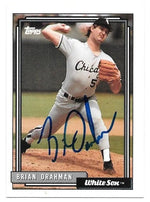 Brian Drahman Signed 1992 Topps Baseball Card - Chicago White Sox