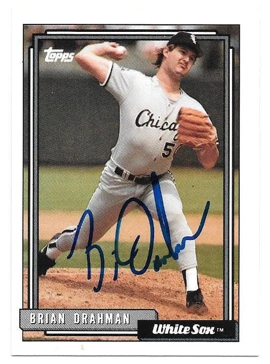 Brian Drahman Signed 1992 Topps Baseball Card - Chicago White Sox