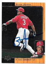 Brian Jordan Signed 1996 SP Baseball Card - St Louis Cardinals
