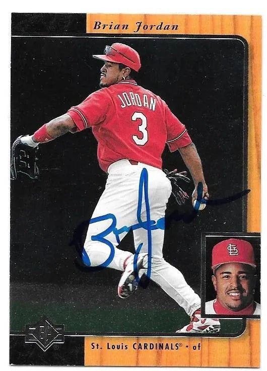 Brian Jordan Signed 1996 SP Baseball Card - St Louis Cardinals
