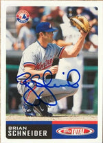 Brian Schneider Signed 2002 Topps Total Baseball Card - Montreal Expos
