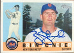 Brian Schneider Signed 2009 Topps Heritage Baseball Card - New York Mets