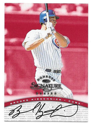Brooks Kieschnick Signed 1997 Donruss Signature Series Baseball Card - Chicago Cubs - PastPros