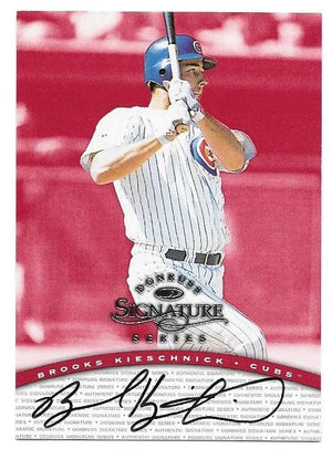 Brooks Kieschnick Signed 1997 Donruss Signature Series Baseball Card - Chicago Cubs - PastPros