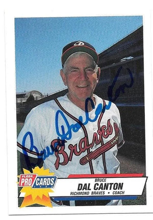 Bruce Del Canton Signed 1993 Fleer ProCards Baseball Card - Richmond Braves