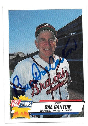 Bruce Del Canton Signed 1993 Fleer ProCards Baseball Card - Richmond Braves - PastPros