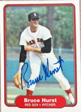 Bruce Hurst Signed 1982 Fleer Baseball Card - Boston Red Sox