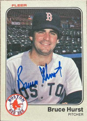 Bruce Hurst Signed 1983 Fleer Baseball Card - Boston Red Sox - PastPros