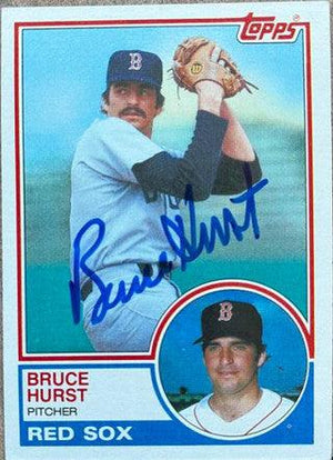 Bruce Hurst Signed 1983 Topps Baseball Card - Boston Red Sox - PastPros