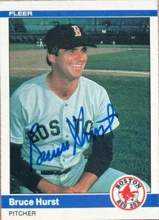 Bruce Hurst Signed 1984 Fleer Baseball Card - Boston Red Sox