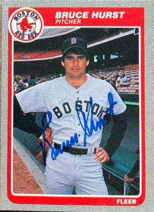 Bruce Hurst Signed 1985 Fleer Baseball Card - Boston Red Sox - PastPros