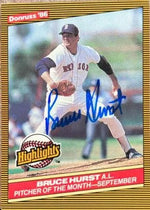 Bruce Hurst Signed 1986 Donruss Highlights Baseball Card - Boston Red Sox
