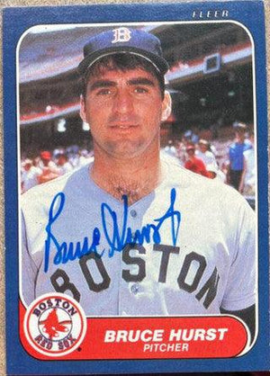 Bruce Hurst Signed 1986 Fleer Baseball Card - Boston Red Sox - PastPros